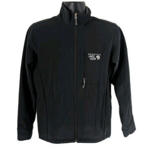 Mountain Hardwear Synchro Softshell Jacket Men’s S Black OM4469 Full Zip Fleece
